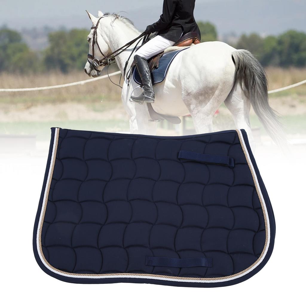Saddle Pad Soft Breathable All Purpose Double Rope Saddle Pad with Hand Strap and Girth for Horses