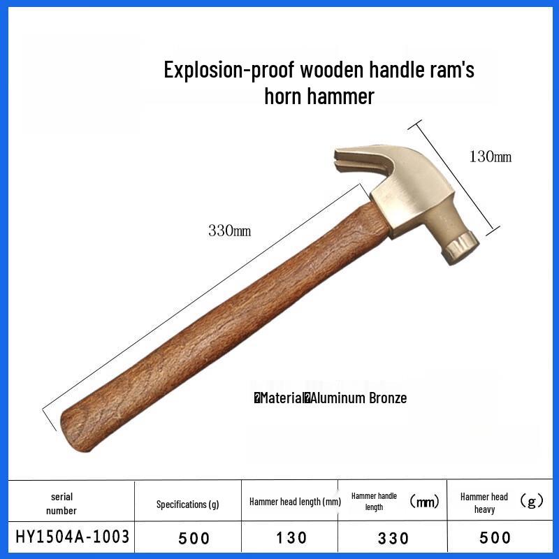 Explosion-Proof Aluminum Bronze Claw Hammer CN plug (adapter included)