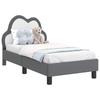 Kids  Bed Frame with Headboard Light Grey 70 X 140 Cm PU