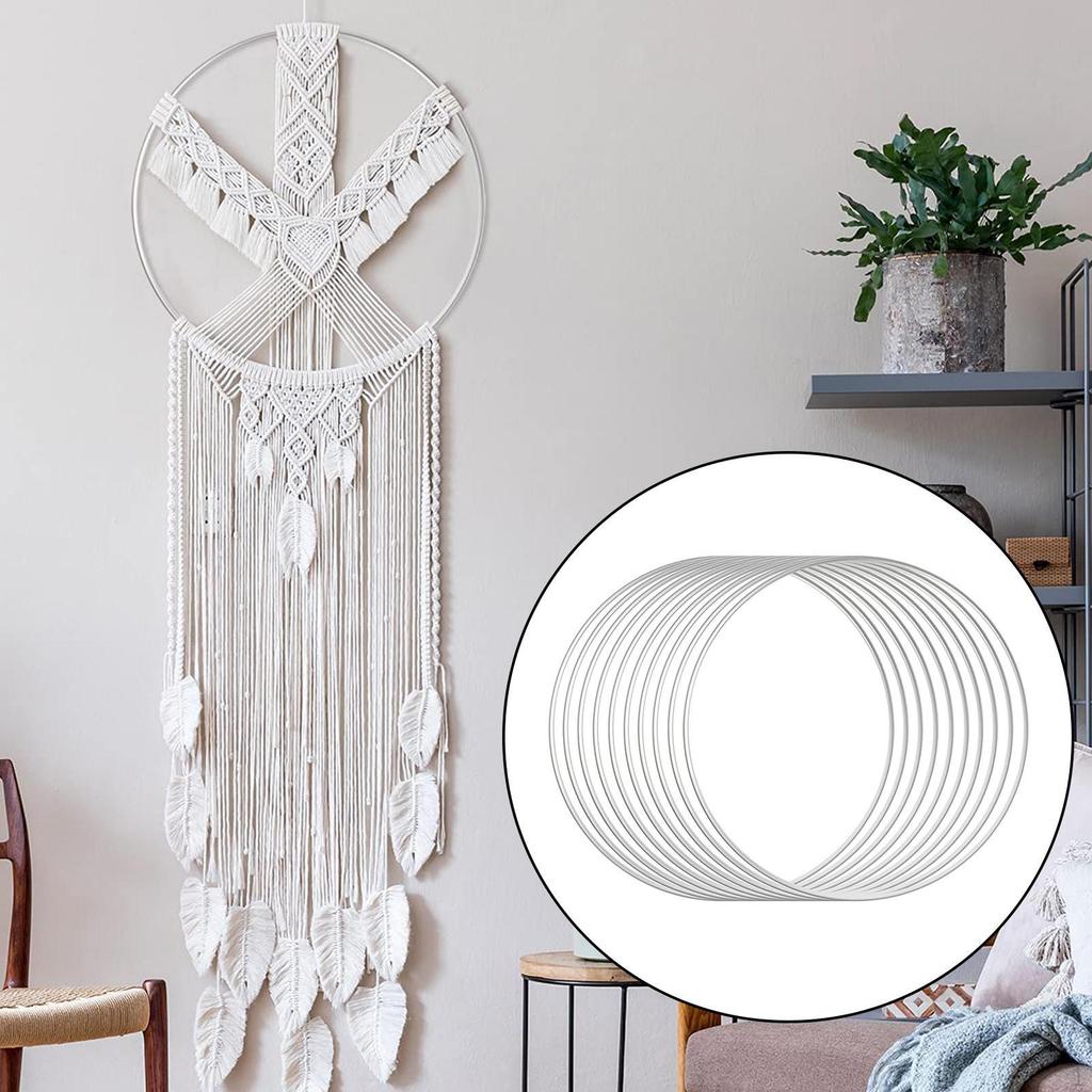 12 inch Floral Hoop Rings for DIY Macrame Wall Hanging Crafts