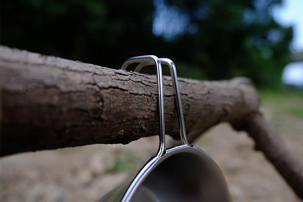 CAMPING MOON Camping Cups, Stainless Steel Sierra Cup, 310ml, 3-Piece Set with Storage Case, S220-3P+B