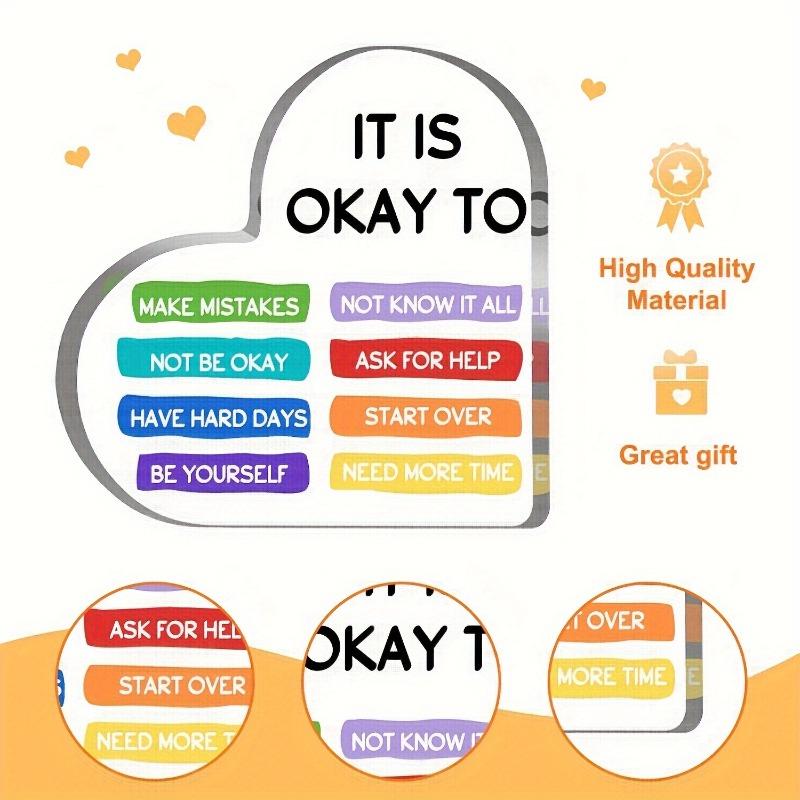 2D Flat Classic Style Motivational Quotes Acrylic Desk Decor Plaque, Suitable for Wall Decoration, Porch, Room, Villa, Accents Home, Hallway, or Workp