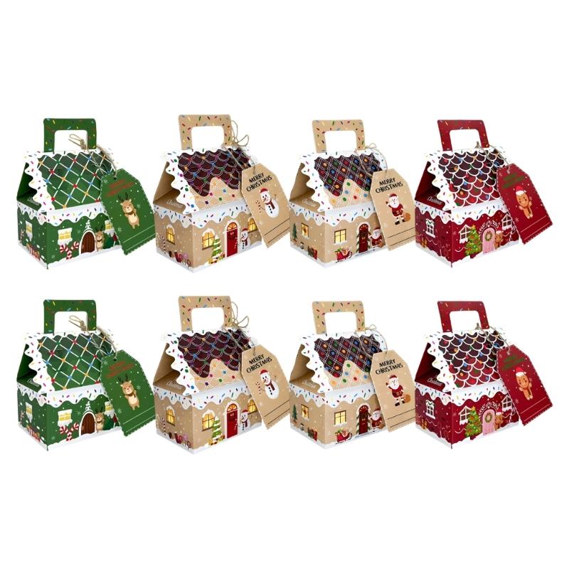 Environmental Friendly Paper Yuletide house Treat Cartons For Holiday Candy Packaging And Chocolate Storage 1