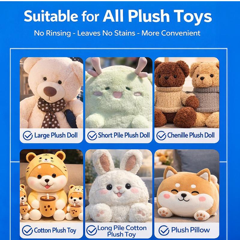 Plush Toy No-Wash Refresher, Fabric-Specific - Suitable for Dolls, Clothing, Home Decor, Sofas, Blankets, Carpets, and Other Fab