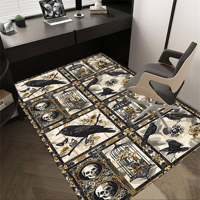 

1PC Crows, Gothic Extra Large Non-Slip Floor carpet, Office, family, bedroom, Studio - Large Area Rug Indoor Rugs, Vibrant Colors-W238 60cm by 90cm