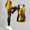 Animal Printed Yoga Outfit for Women Fashion Workout Leggings Fitness Sports Casual Yoga Set Sports Suit