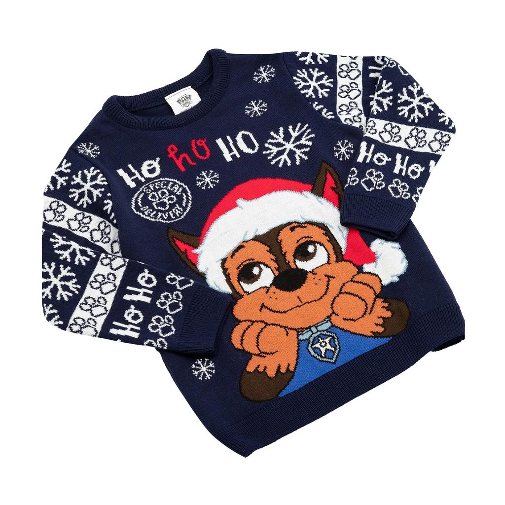 Paw Patrol Childrens/Kids Chase Knitted Christmas Jumper