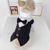 Pet Suit Bowtie Short Sleeve Cat Outfit Dog Wedding Suit Formal Shirt for Small Dogs