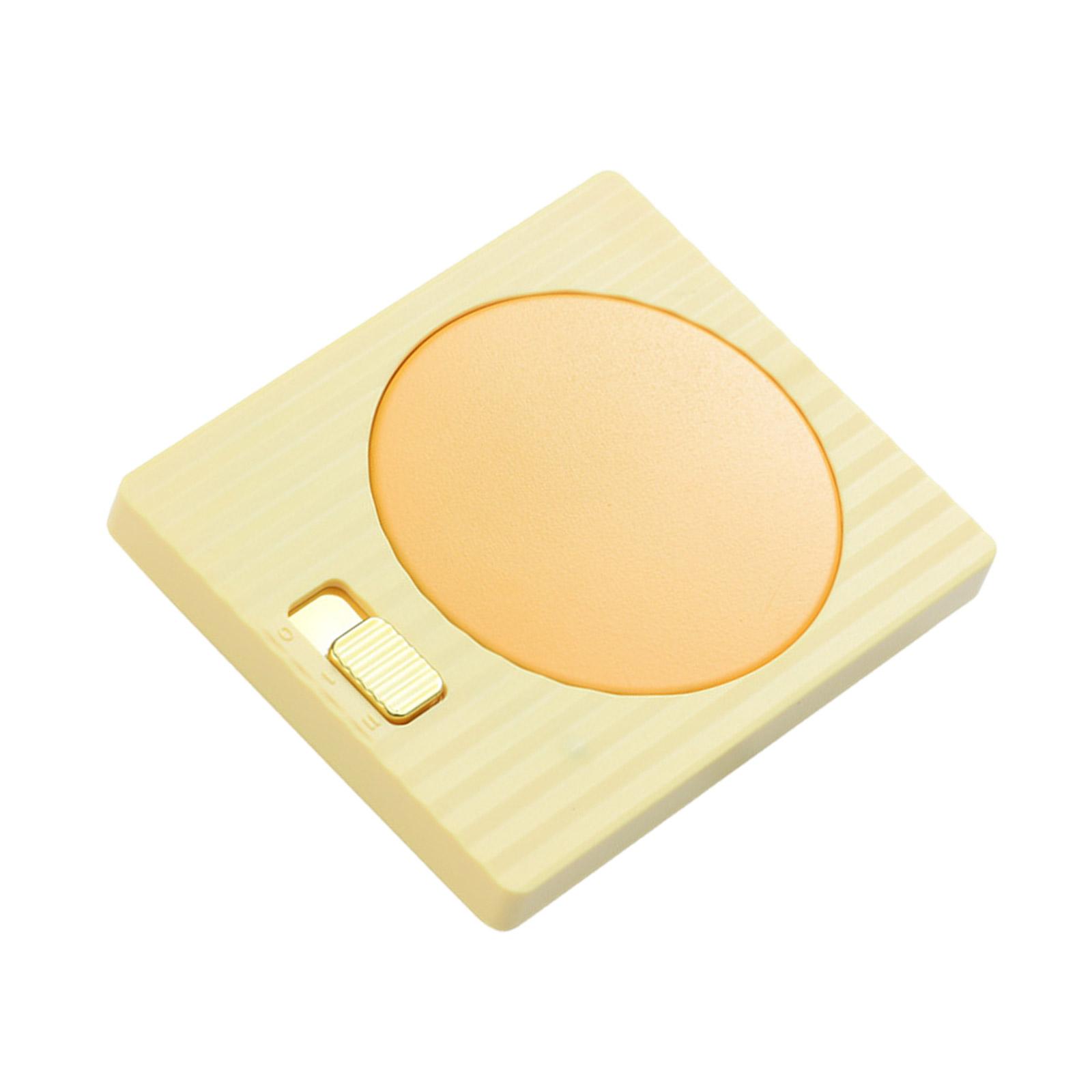 

Эффективная подогревающая пластина для кружки Портативная для дома Удобная подогревающая подставка для чая Быстрый нагрев Подогревающая подкладка для напитков жёлтый