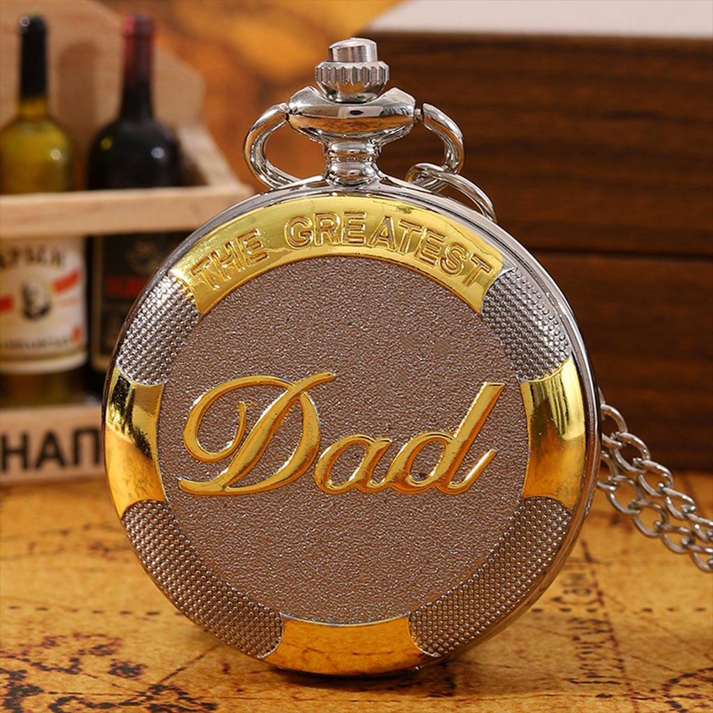 Dad Pocket Watch Quartz Pocket Watch Black Vintage