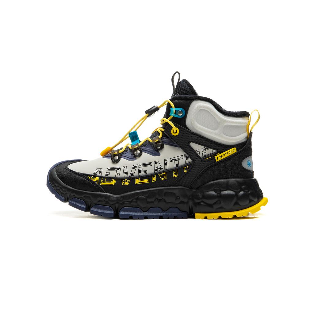 Li Ning Kids Outdoor Series Non-Slip Wear-Resistant Shock Absorbing Warm Fleece Kids Outdoor Shoes Kids Shoes Black YKEU002-31