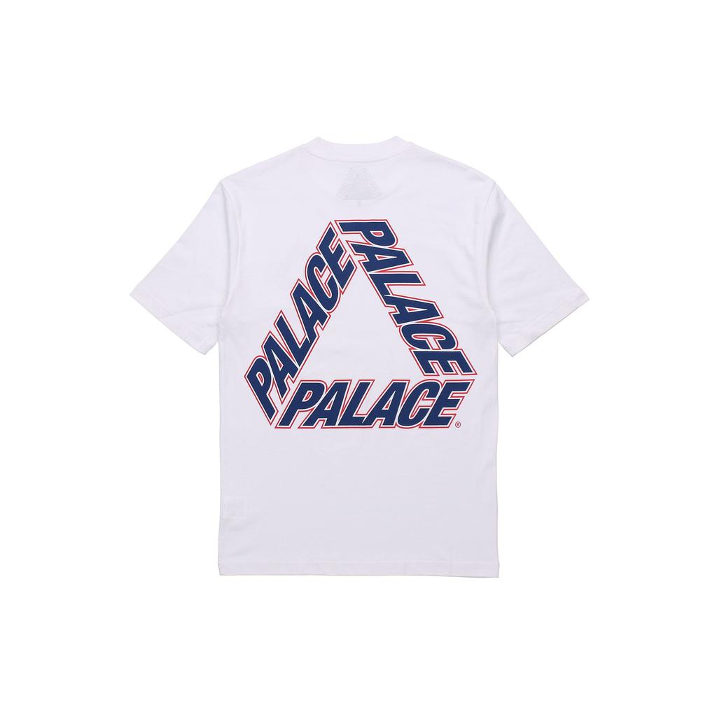 Palace P3 Team T-Shirt With Back Logo Print Unisex Tops Dark White P19TS236