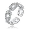 2022 Korean Fashion Women's Diamond Flash Open Ring - Stylish Hollow Design