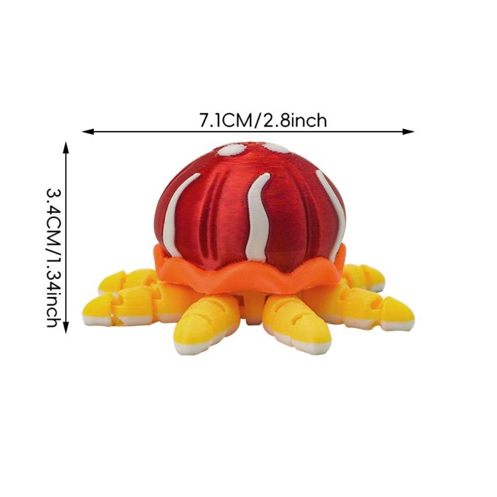 Simulation 3D Printed Jellyfish Toy Multi-Jointed Multi Joint Animal Toys Computer Ornament