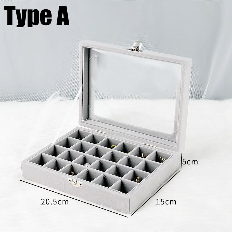 Earrings Ring Storage Square Box Holder Jewery Display Foldable Case