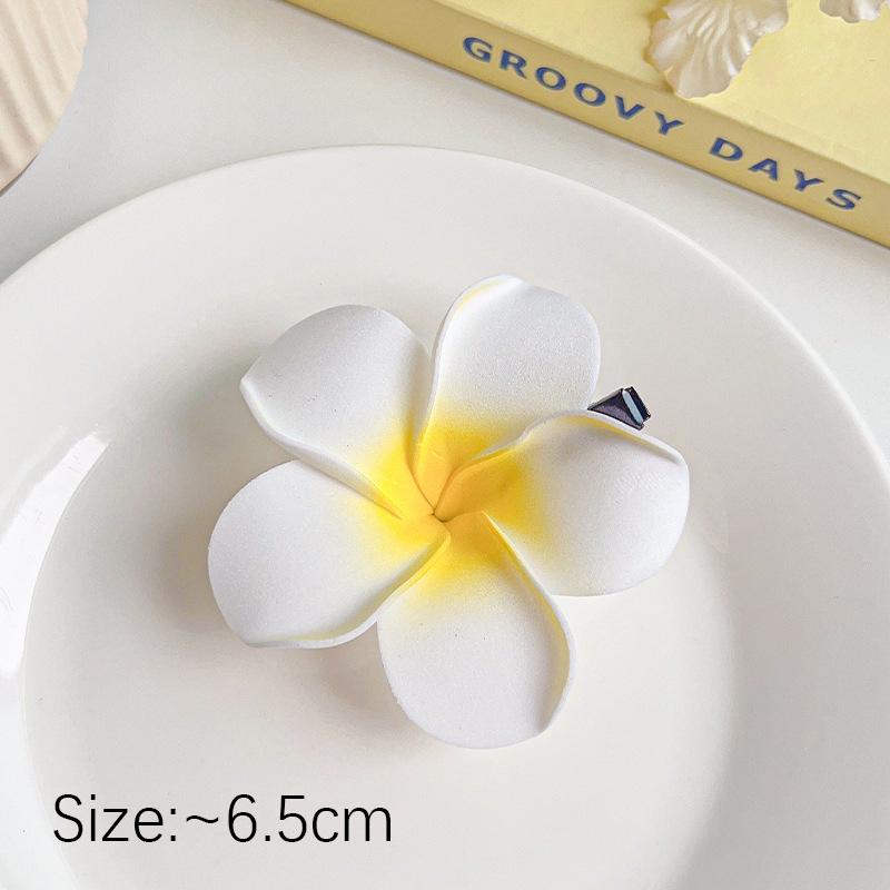 

New Sweet Egg Blossom Hair Clip for Women s Outgoing Versatile Photography Side Duck Mouth Clip Beach Tourism Hair Accessories