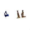 Abstract Thinker Human Figurine Sculpture And Cat Statue Bookends Decorative Art Collection for