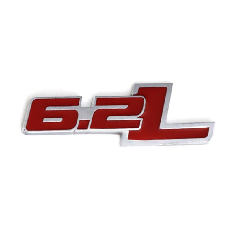 3D Metal 6.2L Badge Sticker Rear trunk Emblem Decal for ESCALADE Corvette and All Cars With a Displacement of 6.2 Liters
