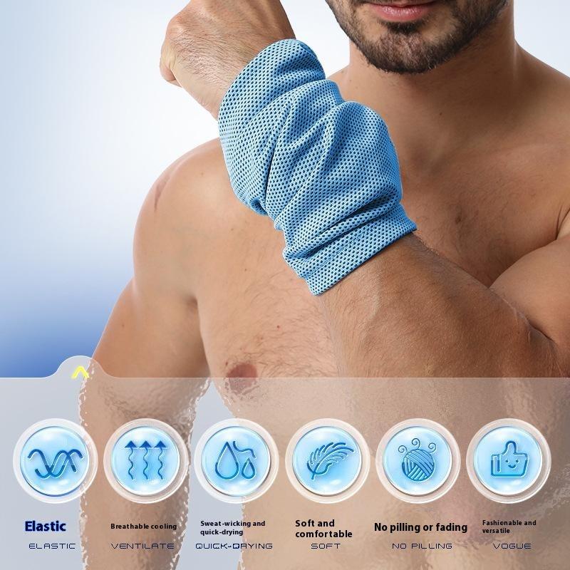 Portable Outdoor Sport Ice Towel Sweat Absorption Wrist Protector Quick-Drying Cooling Wristband For Fitness Camping Running