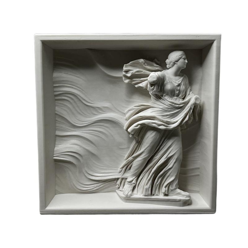 Goddess of Wind Plaster Statue Crafts Desk Decoration Ornaments Creative Goddess Characters Sculpture Room Aesthetic Decor