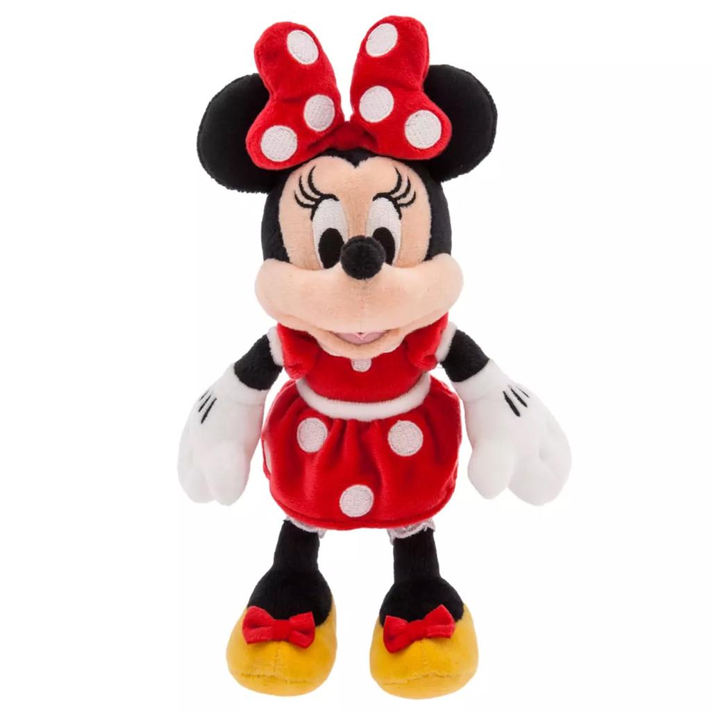 Disney Minnie Mouse Plush Toy - Red - Mini Beanbag - 9 1/2 Inches