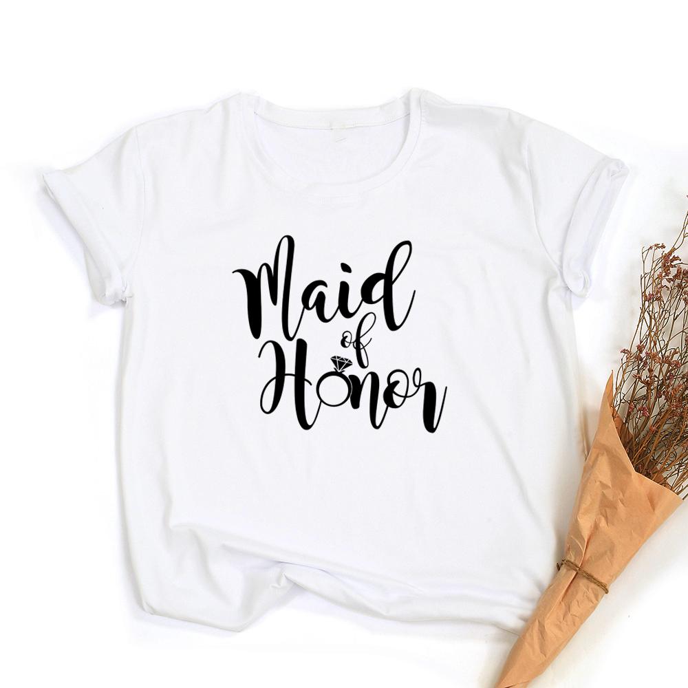 Bride Bachelorette Party Brides Team Maid Of Summer Women T Shirt Casual Wedding Female Tops