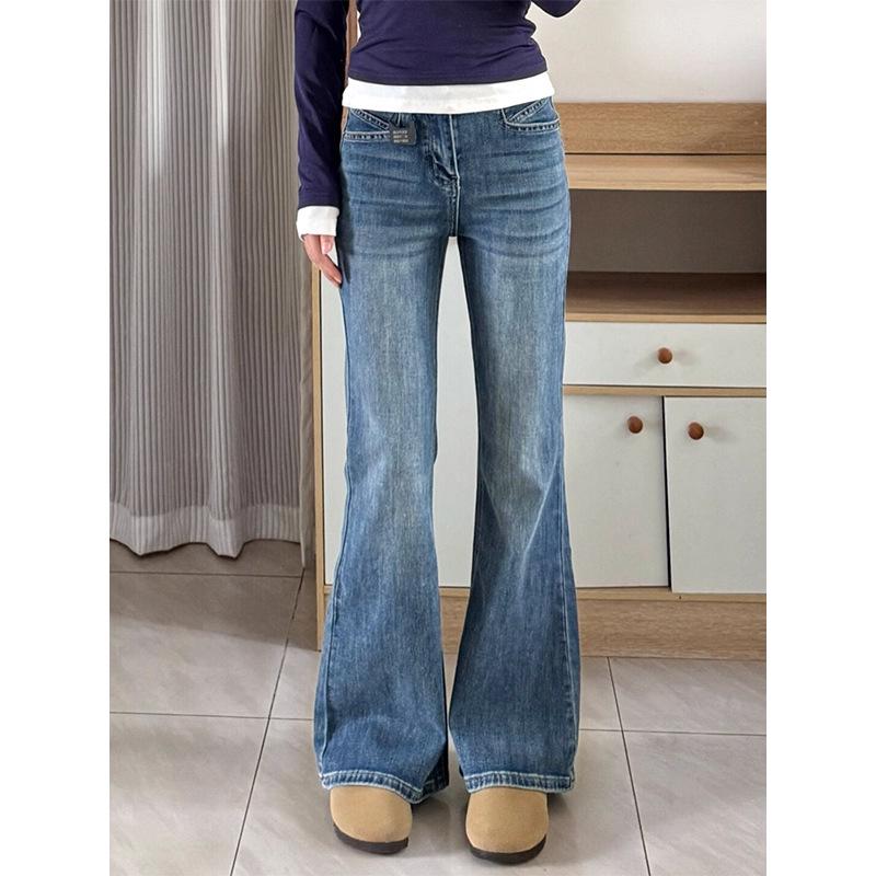 

Plus Size High Waist Vintage Flare Jeans for Women - Slimming Micro Stretch Bell Bottoms 3XL