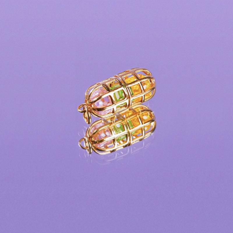

Popular Hollow Cage-Shaped Dice Necklace Collection, Niche Fun Multi-Material Accessories Single Item