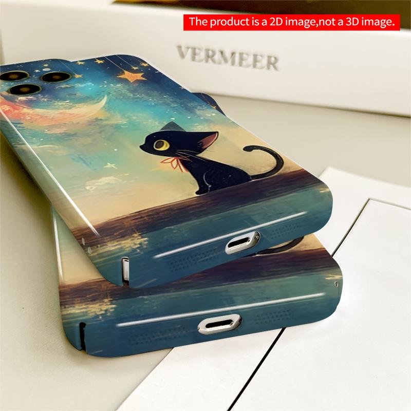 2DFlat Magical Night Sky with Moon and Stars All inclusive film hard iPhone case, compatible with iPhone 18 Pro Max 17 16 15 14 13 12 11