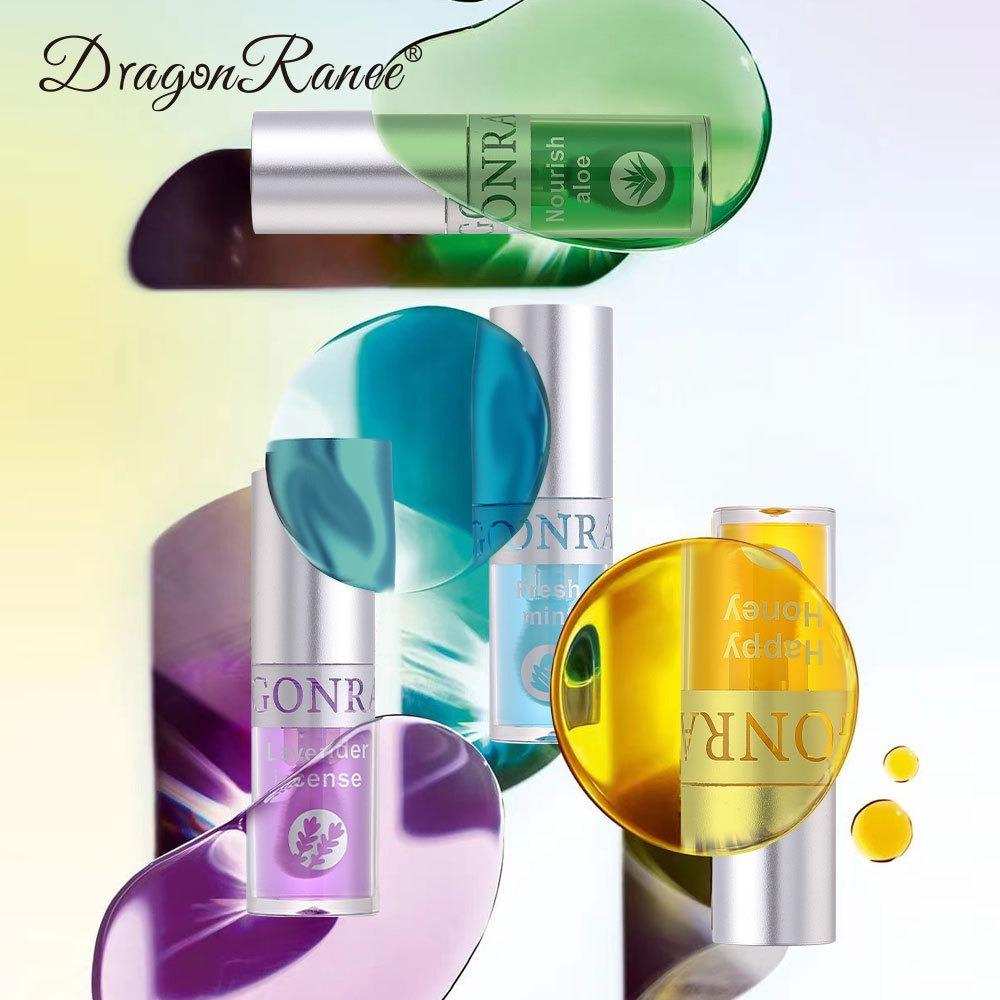 Dragon Ranee Large Brush Head Crystal Jelly Lip Oil Hydration, Moisturizing, Fade Lip Lines, Transparent Fruit Lip Gloss