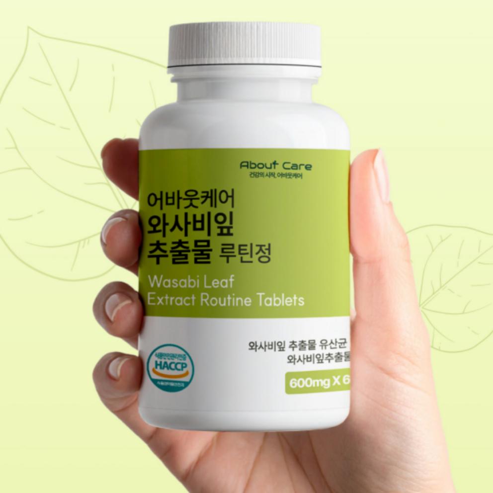 About Care Wasabi Leaf Extract Lutein Tablets, 60 Tablets, Pack of 2