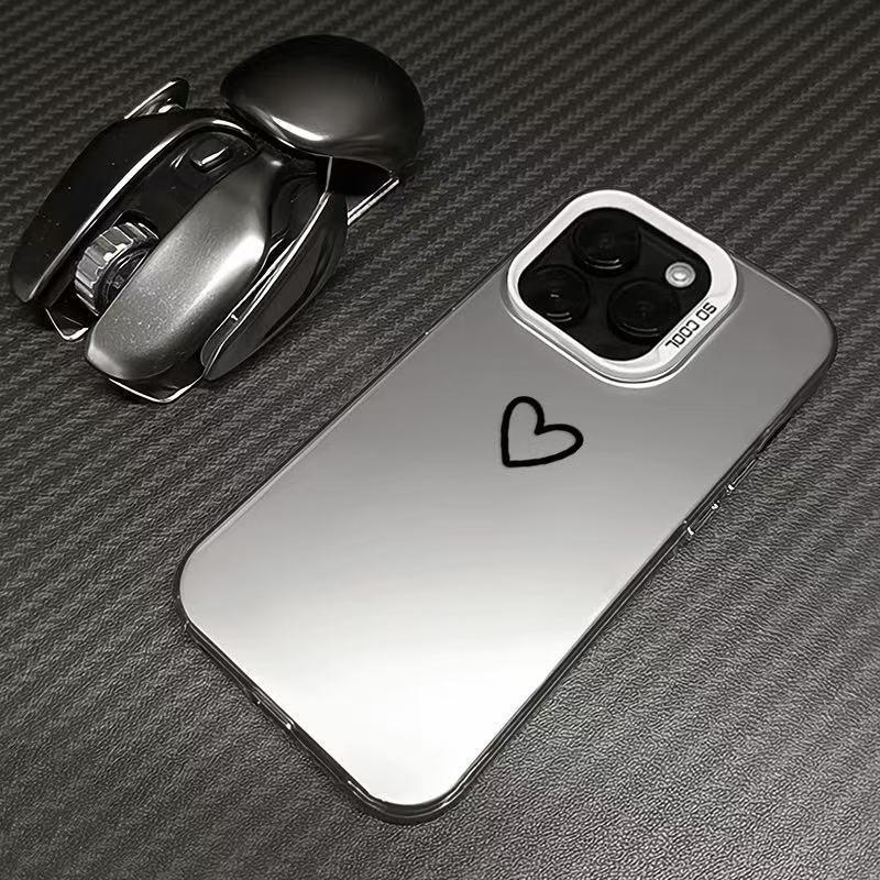 Simple Heart Case for iPhone 17/16/15 Pro Max/14/13 Pro/12 - Compatible with European & American Models