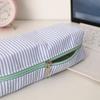 Stripe Design Pen Bag Seersucker Pen Pouch Simple Stationery Organizer  Back to School