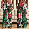 Men's Funny Novelty Pajama Pants with Fake Underwear Print - Halloween Sleepwear