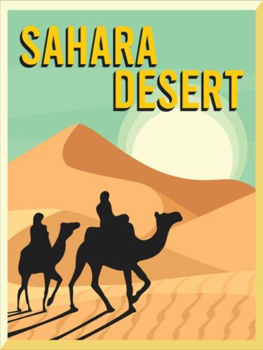 Sahara Desert Vintage Retro Metal SignAluminum 20x30cm(7.8x11.8inch)