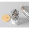 Recipiente Portátil Transparente Almofadas de Algodão Cotonetes Esponjas de Maquilhagem com Tampa Tanque de Armazenamento Empilhável Caixa Acrílica Porta Bolas de Algodão à Prova de Pó