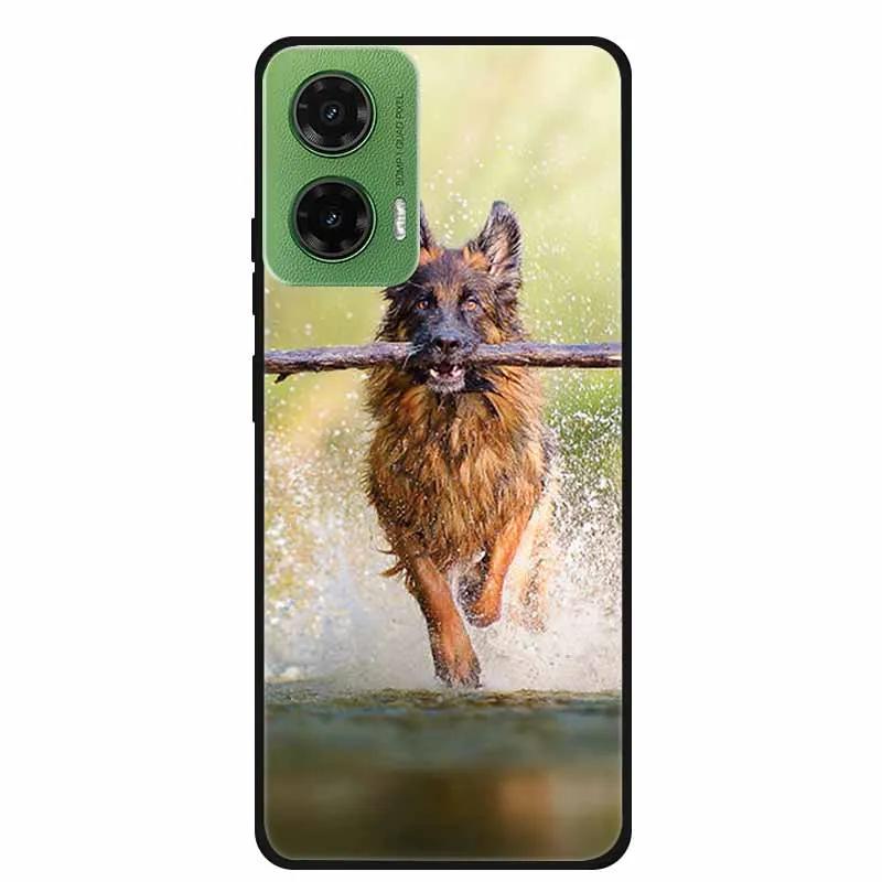 Silicone Painted Cover For Motorola Moto G35 G55 Case Luxury Animal TPU Silicone Soft Back Cover For G55 5G Black Bumper MotoG35
