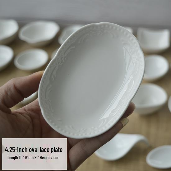 Multi-Compartment Ceramic Seasoning and Dipping Dishes for Soy Sauce, Vinegar, and Mustard