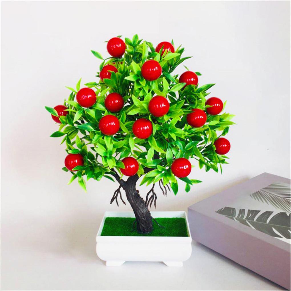Artificial Potted Plant Home Plastic Tree Ornament Table Potted