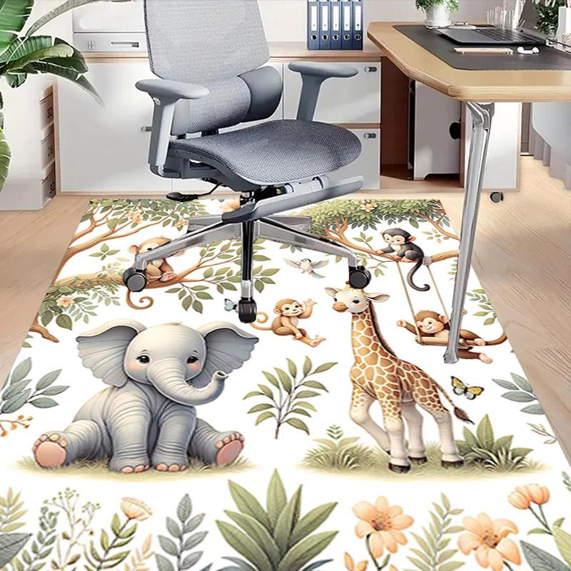 1PC elephant giraffe Extra Large Non-Slip Floor carpet, Office, family, bedroom, Studio - Large Area RugJ0360