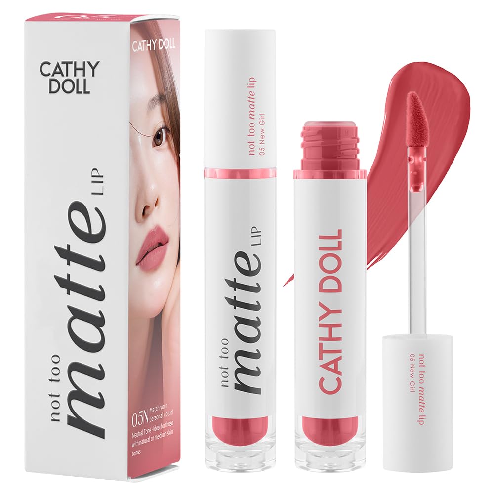 [Cathy Doll] Not-to-Matte Lip  Matte Lipstick [Semi-matte yet non-drying Softly colored] Lipstick, Matte, Long-lasting lipstick, Long-lasting lip (05