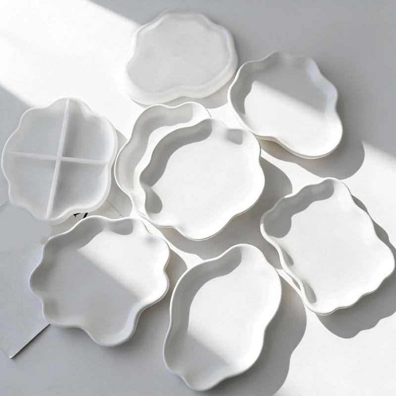 Wolkenform Aufbewahrungsschale Silikonform für Epoxidharz Gießen Beton Schmuck Dekorationsteller Schale Kerzenhalter Form