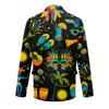 Herren Bedruckter Kord Samt Taschen Anzug Jacke Cardigan Herren Freizeitanzug