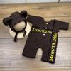 With Hat Newborn Photo Prop Outfit Bear Design Photography Outfit Set  for Newborn