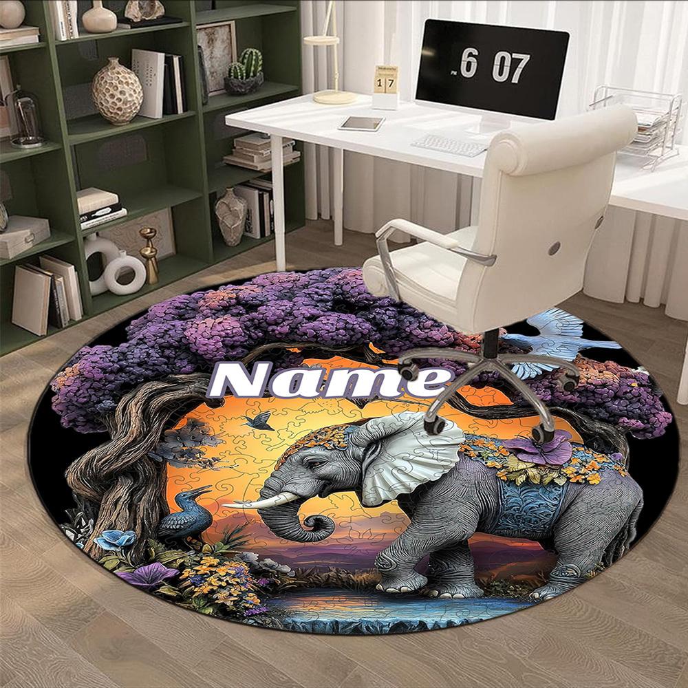 Enchanted Elephant A Whimsical Journey Through Nature'S Wonders Office Carpet Nonslip Carpet Office Chair Mat Design For Home Bedroom Gift Living