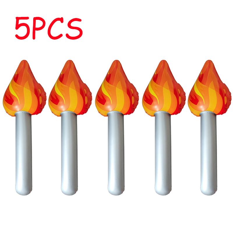 1-10PCS Inflatable Torch Fun Torch Inflates for Sports Meeting Medieval Luau Themed Party Sports Competitions Decorations Props