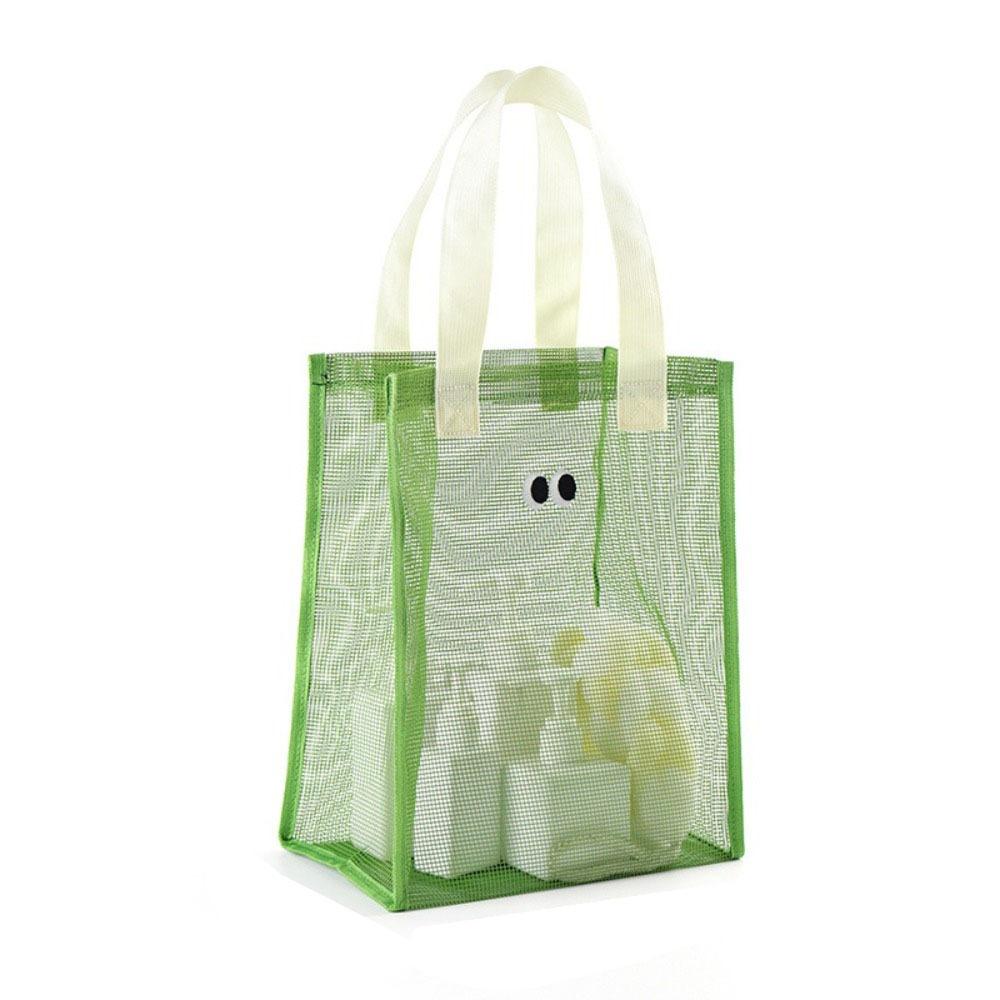 

Сетчатая сумка для плавания большой вместимости, сумка-тоут, милый моющийся мешочек, для покупок зелёный