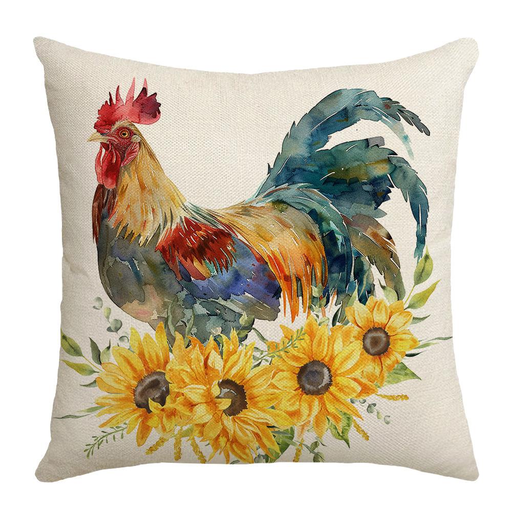 

New Plant, Flower, Animal, Backrest Pillow, Square Living Room, Bedroom, Linen Pillow, Backrest Pillow Case 45 * 45Cm (without pillow core)