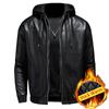 Sale Collection Leather Jacket Plus Velvet Men Winter Motorcycle Thickened Faux Leather Coat/large Size 5XL Man Leather Coat