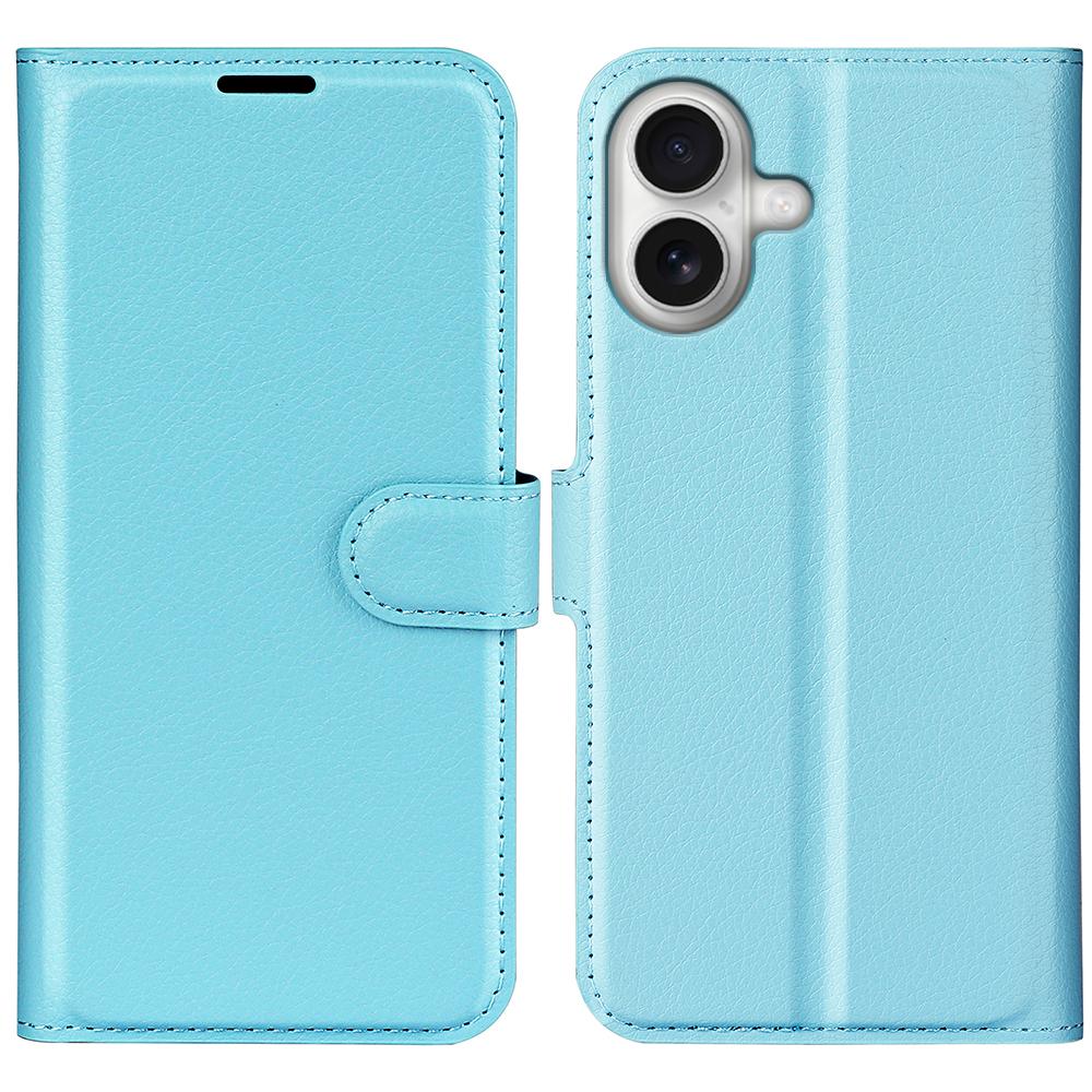 For iPhone 17 Wallet Case Litchi Texture Shockproof Leather Flip Stand Phone Cover